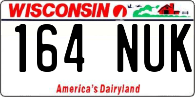 WI license plate 164NUK