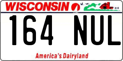 WI license plate 164NUL