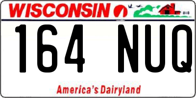 WI license plate 164NUQ