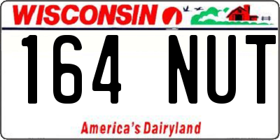 WI license plate 164NUT