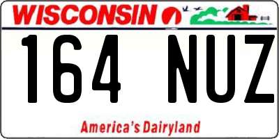 WI license plate 164NUZ