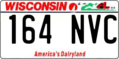 WI license plate 164NVC