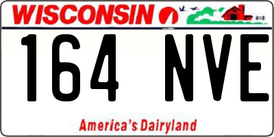 WI license plate 164NVE