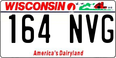 WI license plate 164NVG