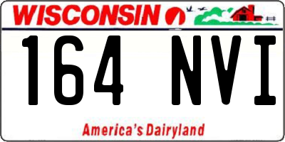 WI license plate 164NVI