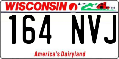 WI license plate 164NVJ