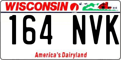 WI license plate 164NVK
