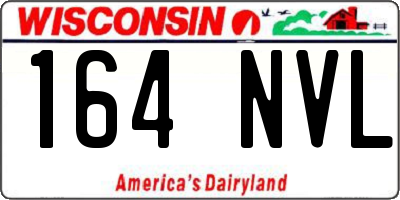 WI license plate 164NVL