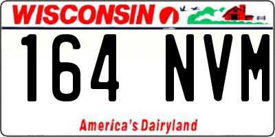 WI license plate 164NVM