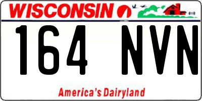 WI license plate 164NVN