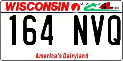 WI license plate 164NVQ