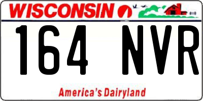 WI license plate 164NVR