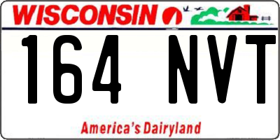 WI license plate 164NVT