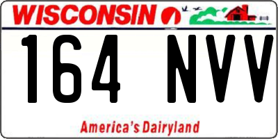 WI license plate 164NVV