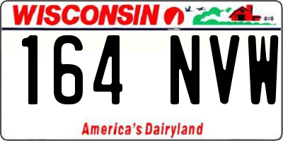WI license plate 164NVW
