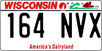 WI license plate 164NVX