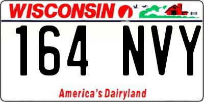 WI license plate 164NVY