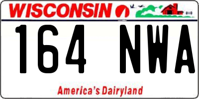 WI license plate 164NWA