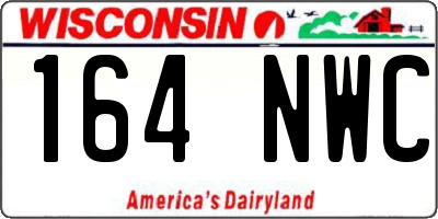 WI license plate 164NWC