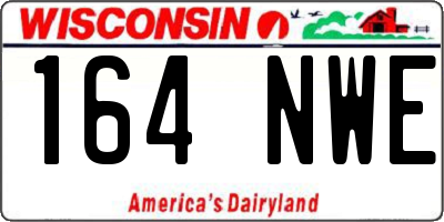 WI license plate 164NWE