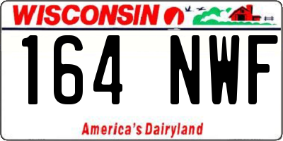 WI license plate 164NWF