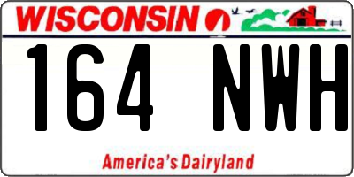 WI license plate 164NWH