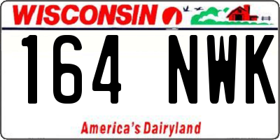 WI license plate 164NWK
