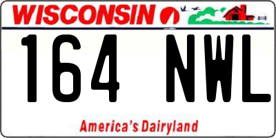WI license plate 164NWL