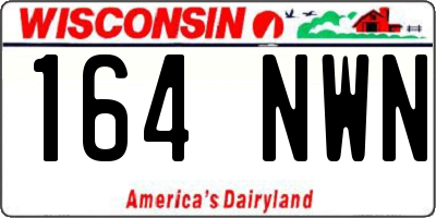 WI license plate 164NWN
