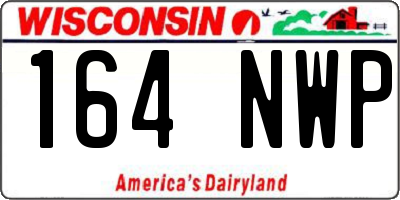 WI license plate 164NWP