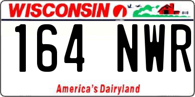 WI license plate 164NWR