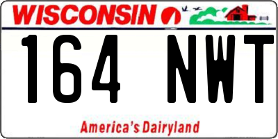 WI license plate 164NWT