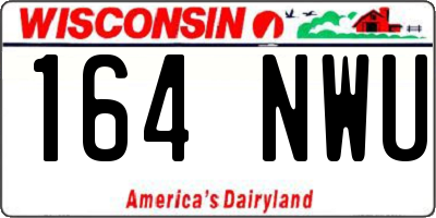 WI license plate 164NWU