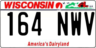 WI license plate 164NWV
