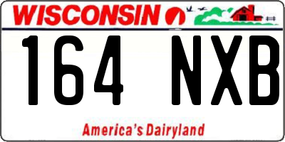 WI license plate 164NXB
