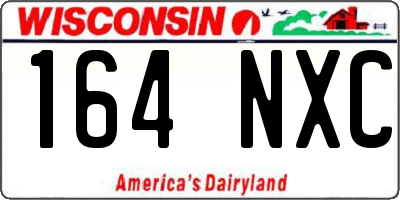 WI license plate 164NXC