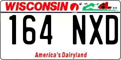WI license plate 164NXD