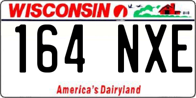 WI license plate 164NXE