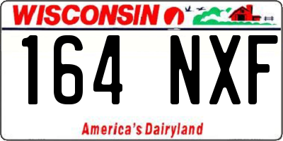 WI license plate 164NXF
