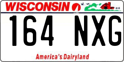 WI license plate 164NXG
