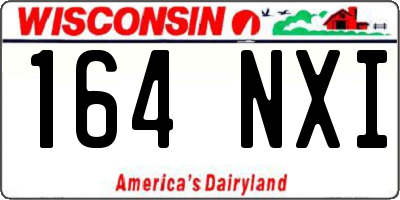 WI license plate 164NXI
