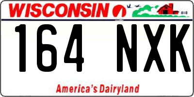 WI license plate 164NXK