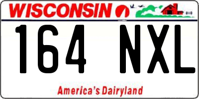 WI license plate 164NXL