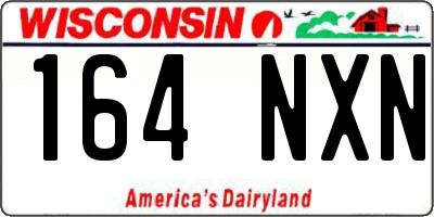 WI license plate 164NXN