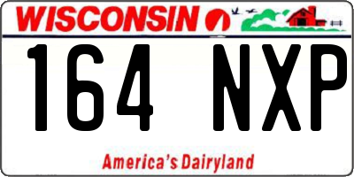 WI license plate 164NXP