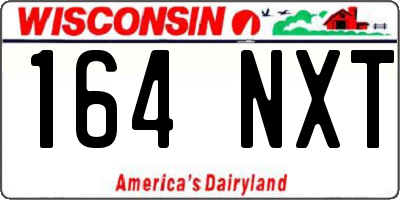 WI license plate 164NXT