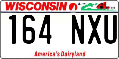 WI license plate 164NXU
