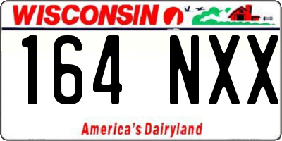 WI license plate 164NXX
