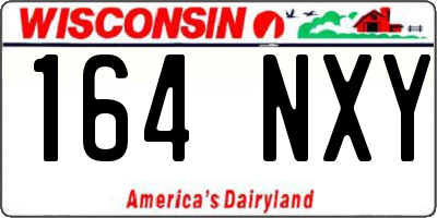 WI license plate 164NXY