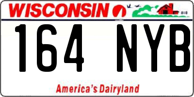 WI license plate 164NYB